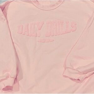 Daily Drills Pink Oversized Crewneck